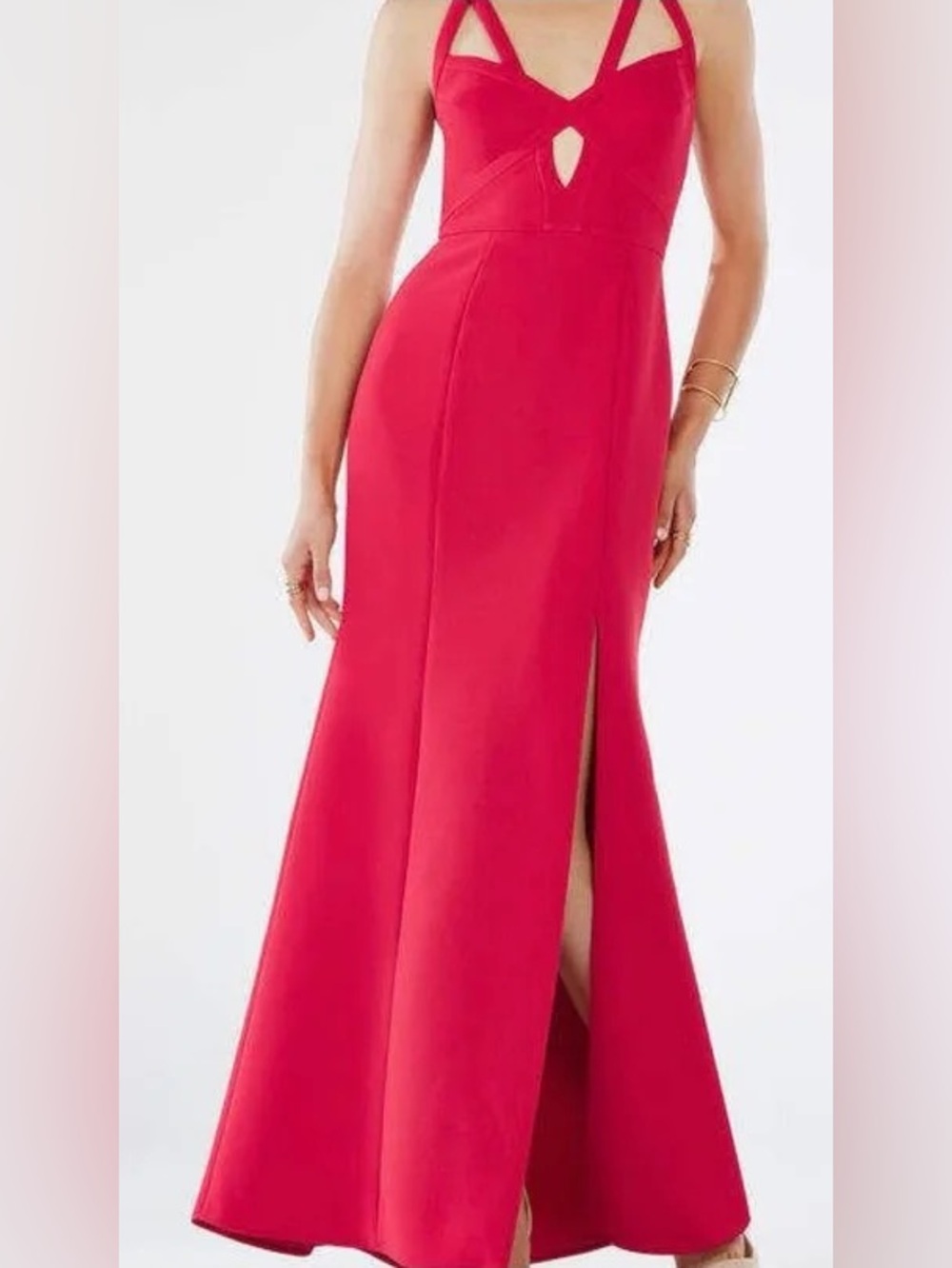 BCBG Madilyn Cutout Strappy Mermaid Dress